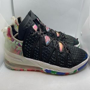 Nike LeBron 18 Men’s Multicolor James Gang Basketball Sneakers CQ9283-002 Size 8